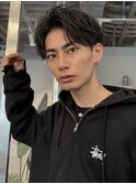 メンズカットパーマフェザーニュアンス毛流れセンターパート渋谷