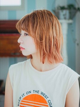 プロデュース 相模原店(Produce) シースルーバング♪ヌーディーカラー☆ボブ