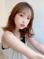 ハニーシブヤ(HONEY shibuya)&nbsp;【HONEY渋谷】大人かわいい外はねレイヤー×アーモンドベージュ