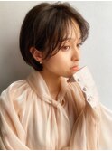 【久場】絶壁解消!!丸みショート×薄めバング  20代30代40代