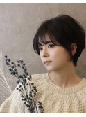 大人可愛いグレージュ☆ショートとボブのあいだ