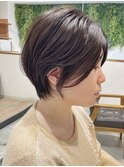 ★前下がりショートボブハンサムショートカットカラーパーマケア