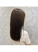 オリーブベージュ大人可愛い透明感立体感×エアストレート
