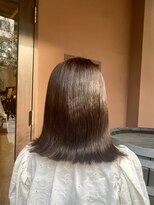 ココカラヘアー ニコ(cococara hair nico)&nbsp;髪質改善/トリートメント/暖色/切りっぱなしボブ/透明感