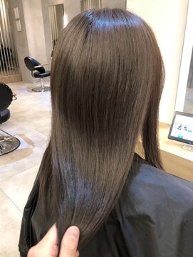 ジーナ 船橋(Zina) 髪質改善＊ロングレイヤーグレーベージュ＊美髪【Zina船橋】