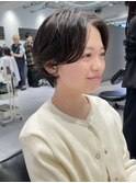 小顔ネビージュ/ボブルフ/黒髪/ワンレン/表参道