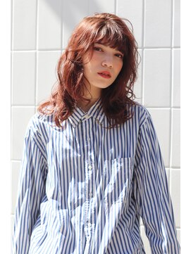 ブークル(boucle) アプリコットオレンジウェーブミディアム