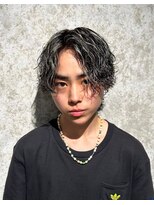 レグノバイグランツ 天神大名店(REGNO by GLANZ)&nbsp;波巻きウルフ/ホワイトメッシュ/メンズウルフ/メンズパーマ天神