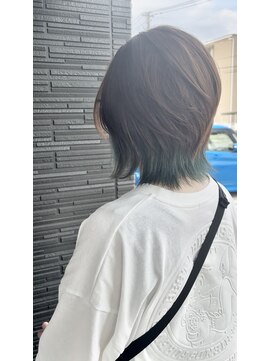 トゥエンティ(twenty) インナーカラー×グリーン