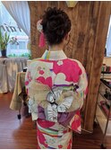 浴衣　ふわふわアップ