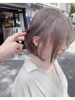 ペレ 栄 アネックス(PELE栄ANNEX) 韓国 くびれロング レイヤー ワンホンヘア 小顔前髪