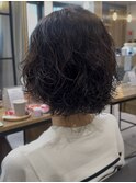 ドライパーマゆるめパーマボブパーマミディアムパーマ銀座暗髪
