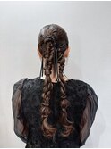 大人可愛いツインポニー