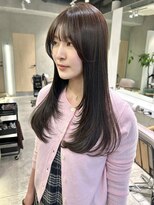 ナナローネス 渋谷(nana loness)&nbsp;レイヤーカット　ロングレイヤー　顔周りレイヤー　くすみカラー
