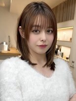 アビー(ABBEY3)&nbsp;ミディアムボブレイヤーフェイスレイヤーハッシュカット大人ボブ