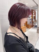 ピークアブー アヴェダ ギンザシックス(PEEK-A-BOO AVEDA GINZASIX)&nbsp;ブリーチなしカラー　カシスカラー　艶感　チェリーレッド◆