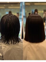 パーマ落としラボ アピッシュ 銀座(apish)&nbsp;浅子小百合パーマ落とし12000円コース＋メンテナンスカット