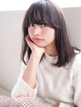 コス(kos) 大人可愛い/ココアベージュ/グレージュカラー/ボブウルフ/黒髪