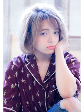 シエナ 渋谷(Siena) Siena ふんわりボブ×ホワイトアッシュ