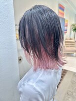 ニュート(Neut )&nbsp;ホワイトピンク×ブラック/インナーカラー/アンブレラカラー