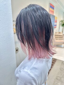 ニュート(Neut ) ホワイトピンク×ブラック/インナーカラー/アンブレラカラー