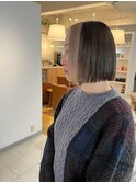 ツートンカラー ベージュ ヘリーボブ toyoshima