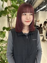 リル 茅ヶ崎(Liru:)&nbsp;【ami】ワインレッド×顔まわりレイヤー