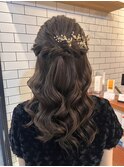 結婚式ハーフアップスタイル♪