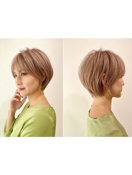 白髪ぼかし透明感カラー&髪質改善で明るい白髪染め！グレイカラーも理想の色味と質感を☆【牧之原/吉田】