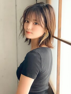 アグ ヘアー シック 大府共和店(Agu hair chic) 《Agu hair》イヤリングカラーが可愛い♪外ハネボブ