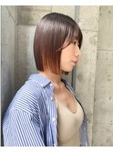 切りっぱなしボブ　ストレートボブ　