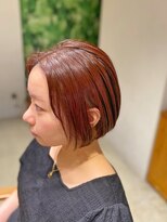 パライソ 南公園店(PARAISO)&nbsp;アプリコットオレンジ×ミニボブ