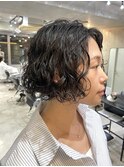 ふわふわボブパーマ