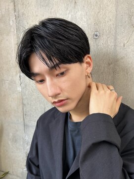 ガーデン 銀座(GARDEN) 艶センターパートスペインカールブルーブラックフェザーパーマ