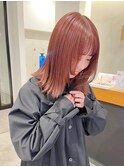 バイオレットカラー×外ハネミディアム