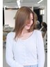 【自然なストレート】カット+ケア縮毛矯正+4stepケラチントリートメント