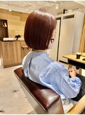 【Article二子玉川】大人ツヤボブ・赤みブラウンカラー