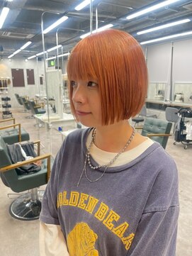 リミットバイアフィナー 大宮店(limit by Afinar) ショートボブ ペールオレンジ