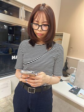 アスラン(ASLAN) 【aslan】ウルフレイヤースタイル/暖色カラー/顔周りカット