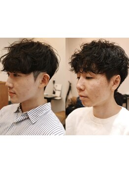 【福島/西梅田】20～30代多数！メンズカット&パーマ特化型サロン/カット+パーマ7900円～/3500円～