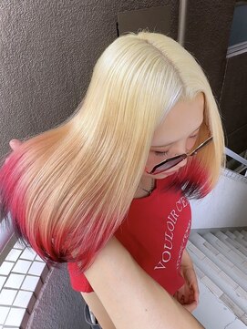 イエナ 渋谷(IENA) デザインカラーケアブリーチダブルカラーレッドエンドカラー