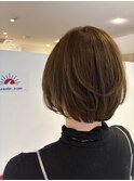 レイヤーボブ,ショート,アッシュベージュ,白髪染め【草加】