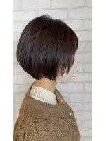 ビス ヘア アンド ビューティー 西新井店(Vis Hair＆Beauty)&nbsp;20代30代丸みショートボブ透明感オリーブグレー