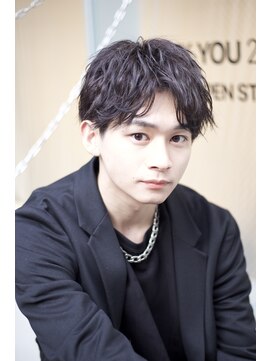 ヴェイン 渋谷(vain) 無造作髪型ショート渋谷パーマメンズ