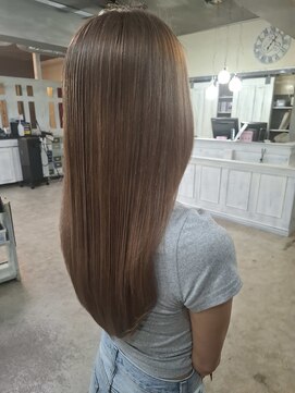 チャプター 那覇店(chapter) 髪質改善【ウルトワトリートメント】+ヘーゼルベージュ