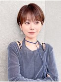 ハンサムショート/丸みショートボブ/20代30代40代50代/顔周り
