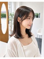 ビーアップヘアー(be:up hair)&nbsp;髪質改善縮毛矯正×シースルーバング外ハネミディ