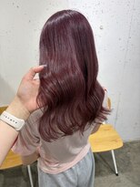 アジールヘア 北千住駅西口店(agir hair)&nbsp;赤ピンクカラー チェリーレッド 北千住