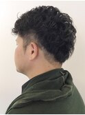 ダンディなぐるぐるショートブロックスタイル/メンズカット
