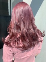 アルバム 銀座(ALBUM GINZA)&nbsp;レッドピンクロング_フリンジウェーブセシルカット_ba302411